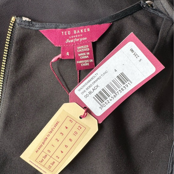 Ted Baker Bolty Asymmetrical Draped Dress | 10 (Ted 4) NWT - Picture 9 of 12